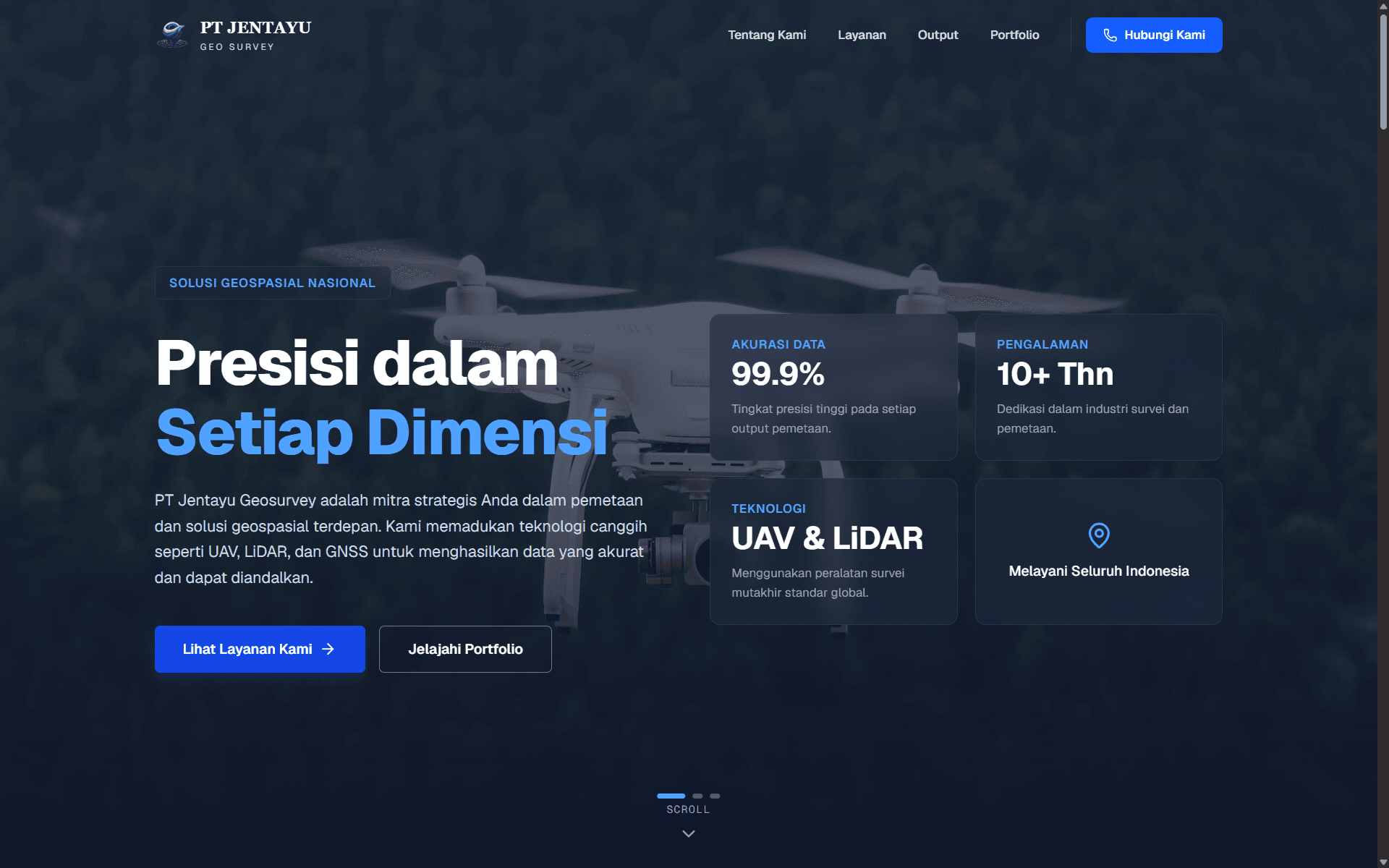 PT Jentayu Geosurvey Website